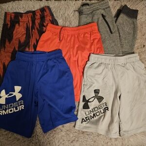 Boys Kids Shorts Set - Blue, Gray, Orange, Under Armour, NIKE